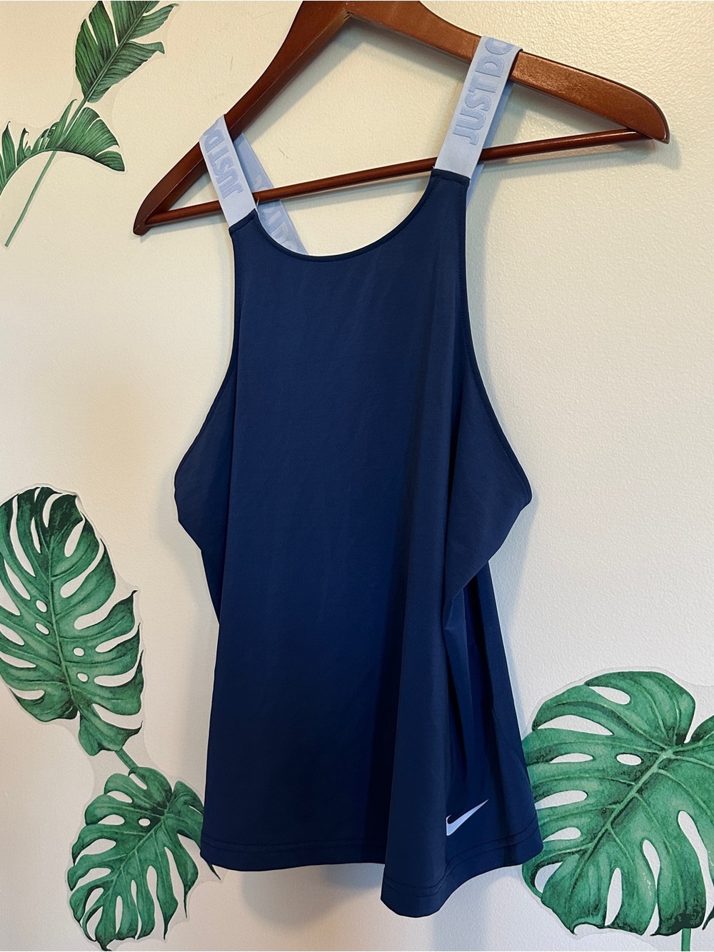Nike Navy and Light Blue Dri-FIT Sports Bra